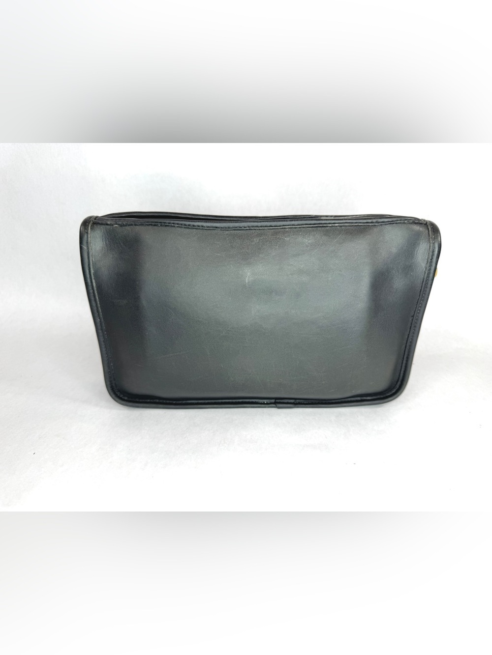 Vintage Coach Basic Bag 019-7030 Black Leather No Strap USA Made Project Bag